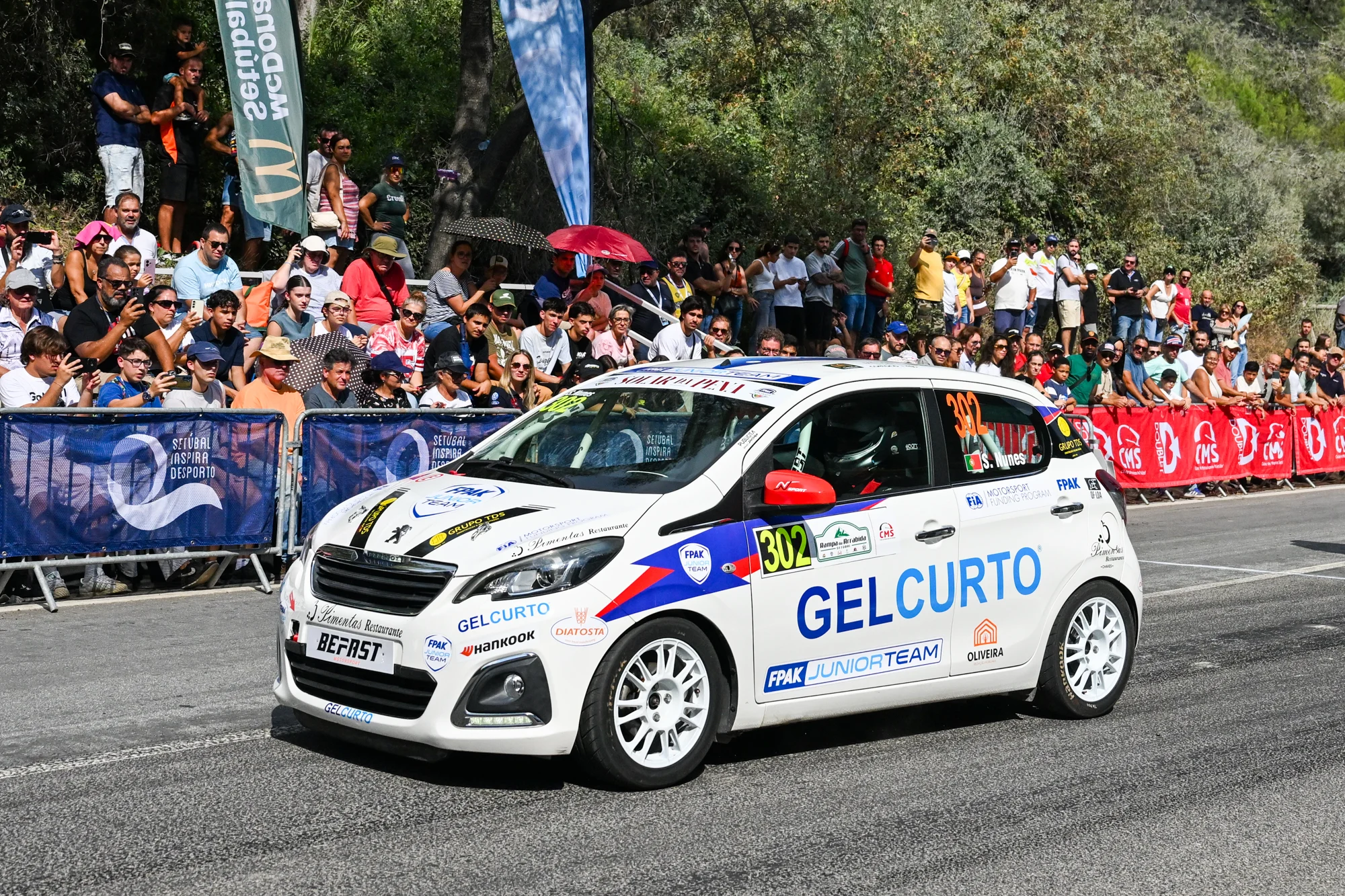 Simão Nunes na Rampa da Arrábida com o Peugeot 108 do FPAK Junior Team